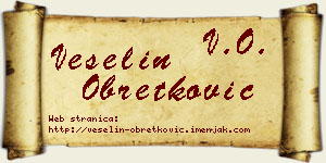 Veselin Obretković vizit kartica